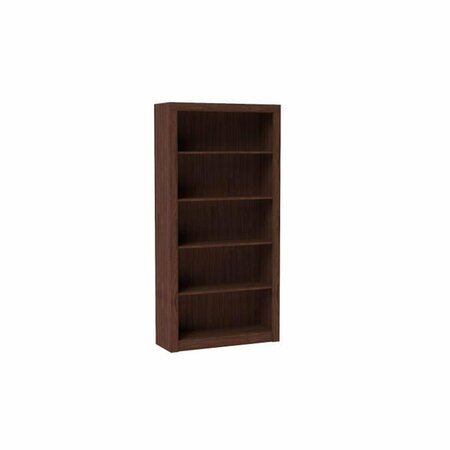 DESIGNED TO FURNISH Accentuations by Classic Olinda Bookcase 1.0 with 5-Shelves, Nut Brown DE915818